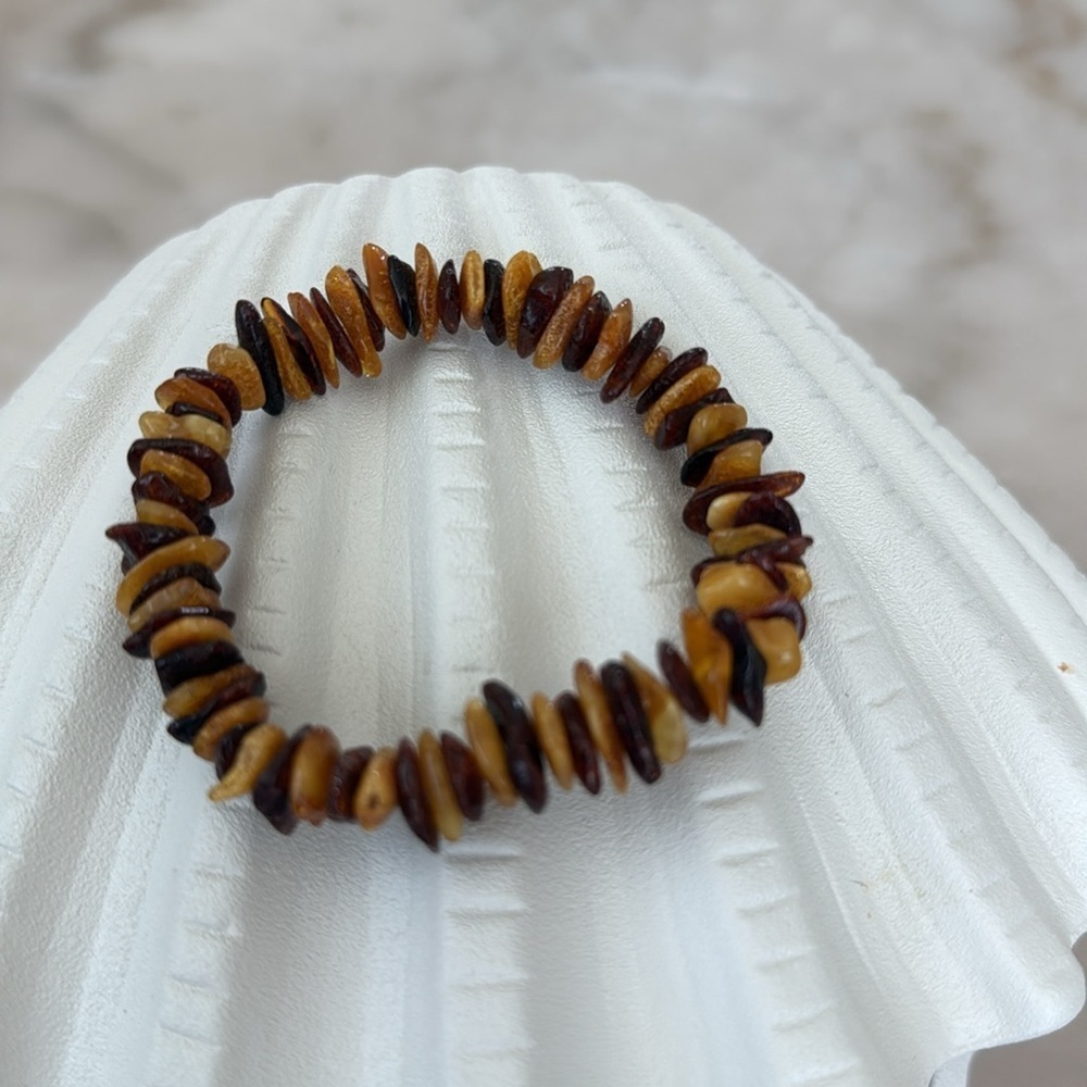 Baltic amber chip bead bracelet set of two - Picture 6 of 15